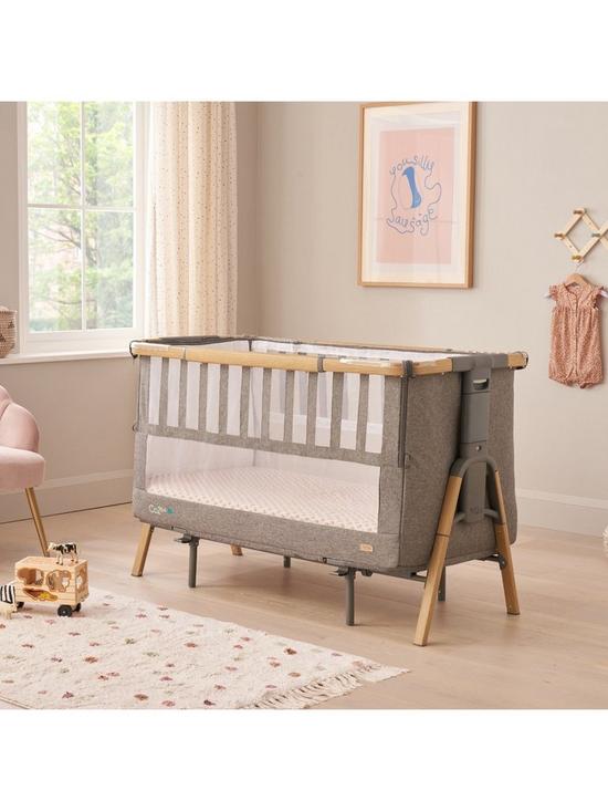 Cot-Bed and Crib Cozee XL Bedside - Oak / Charcoal