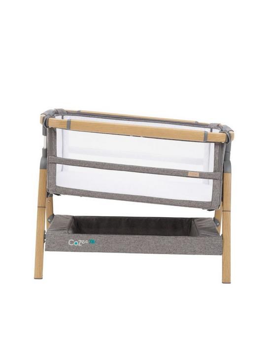 Cot-Bed and Crib Cozee XL Bedside - Oak / Charcoal