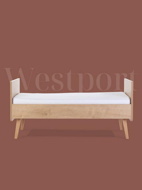 Beautiful Addition Westport Oak Convertible Cot Bed to Toddler Bed