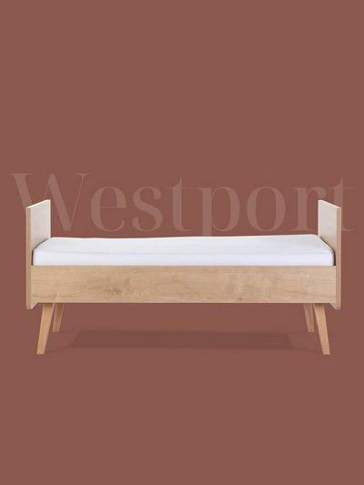 Beautiful Addition Westport Oak Convertible Cot Bed to Toddler Bed