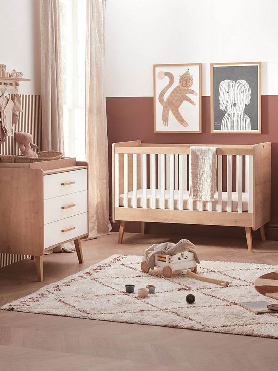 Combining Contemporary Design Westport Cot Bed & Dresser Set