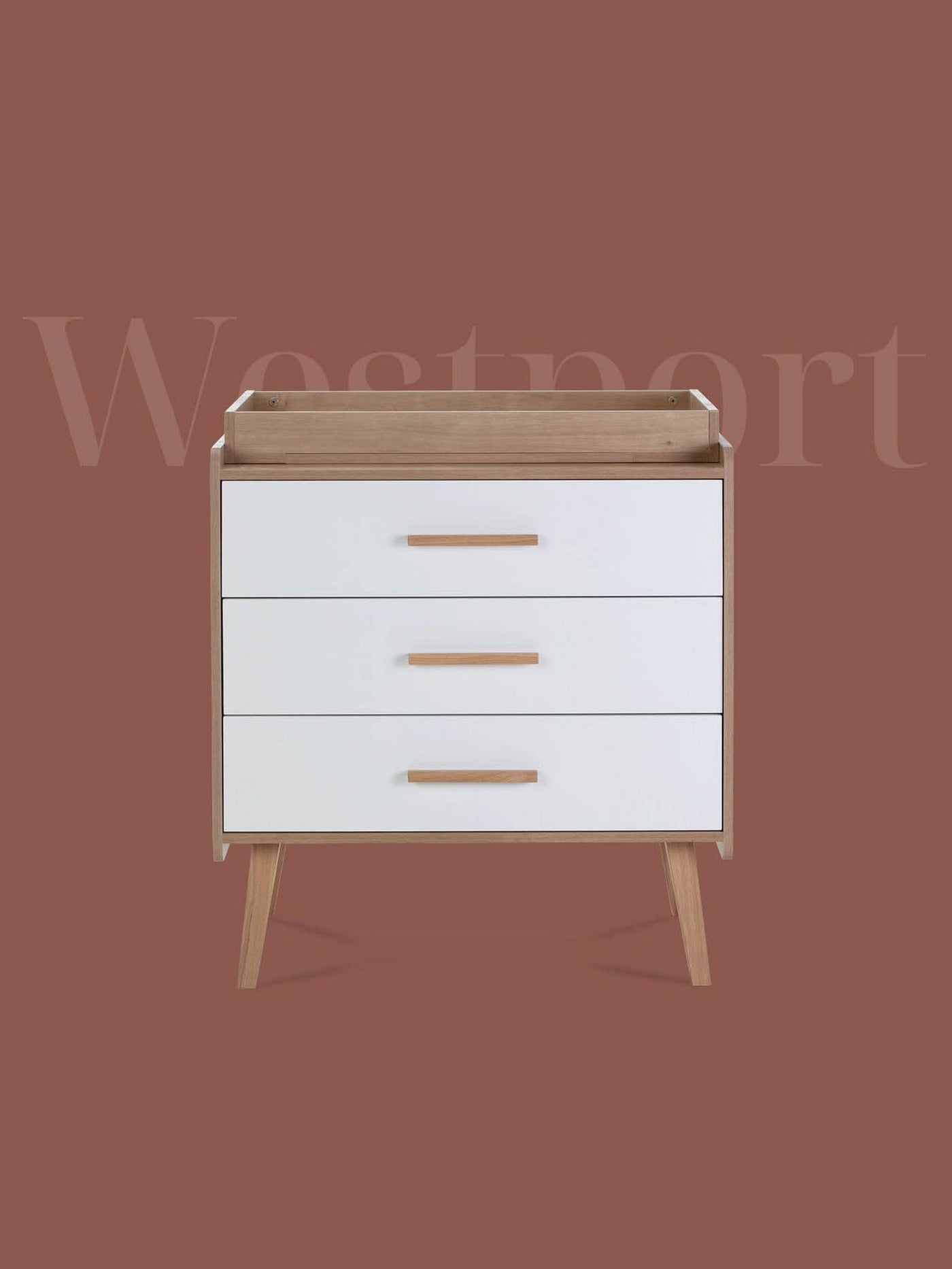 Combining Contemporary Design Westport Cot Bed & Dresser Set