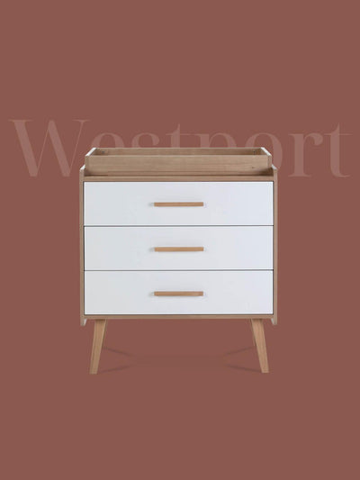 Combining Contemporary Design Westport Cot Bed & Dresser Set