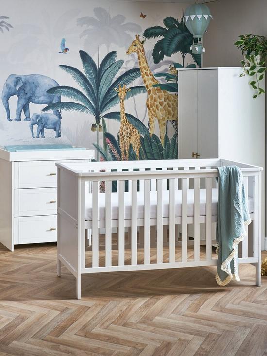 Nursery Bedroom Set Evie Standard 3 piece Baby  - Obaby White