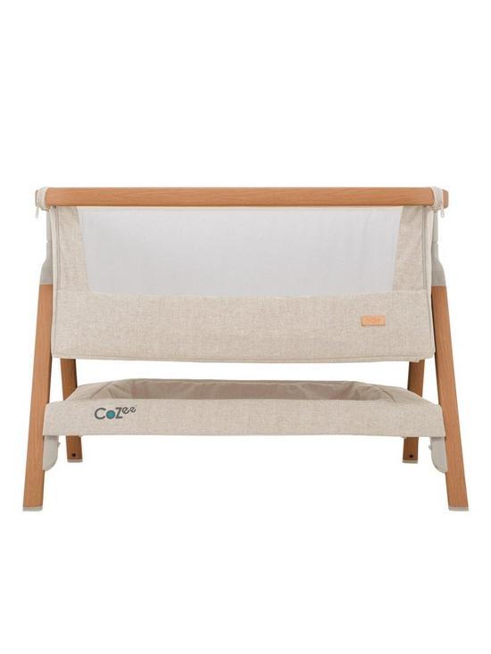 Stylish Bedside Crib - Scandinavian Walnut/Ecru