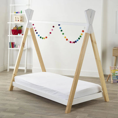 Teepee Toddler Bed Two-Tone - with KF Mattress/Spring Mattress