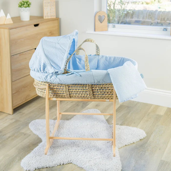 Cozy Breathable Waffle Palm Moses Baby Basket