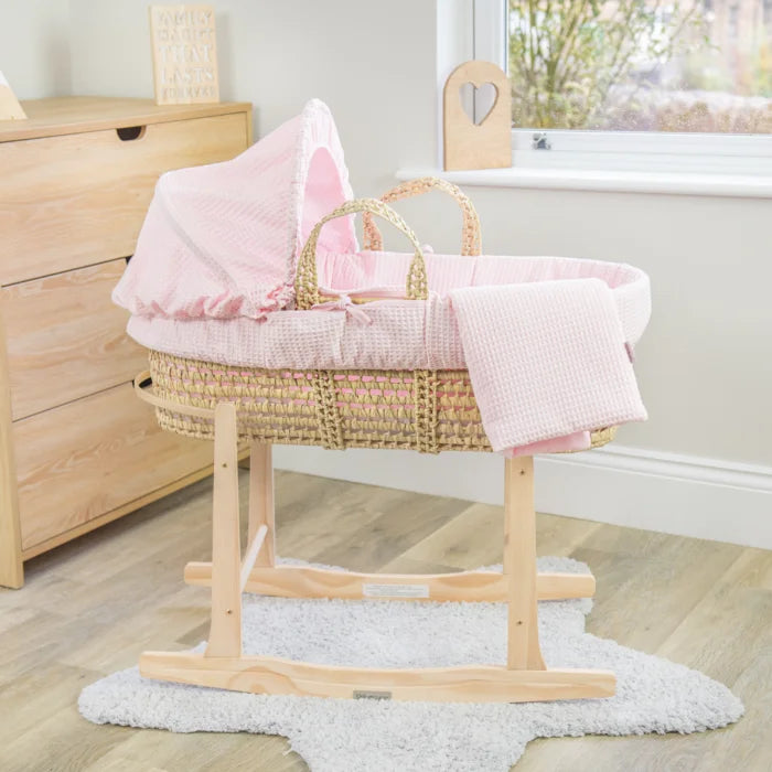 Cozy Breathable Waffle Palm Moses Baby Basket