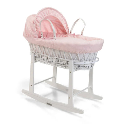 Baby Elegant Waffle Wicker Moses White Basket