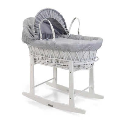 Baby Elegant Waffle Wicker Moses White Basket