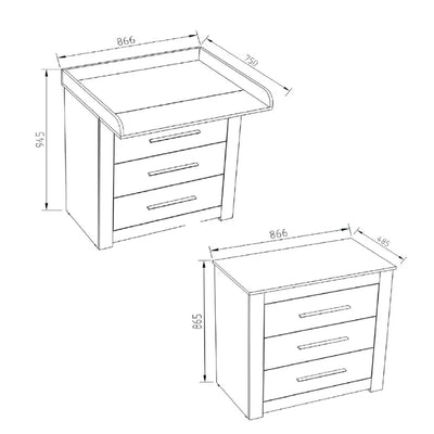 Well Thought Out and Functionally Baby Changing Unit White