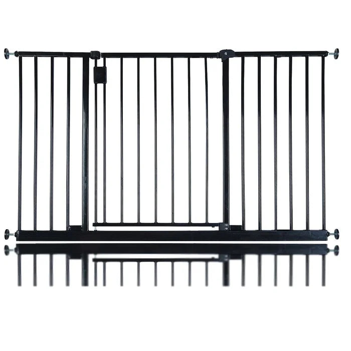 Symple Stuff Wide Hallway Safety Gate - Black