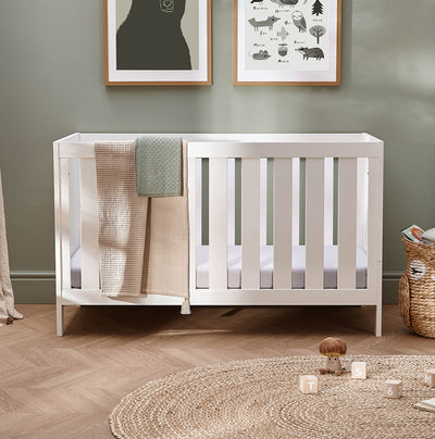 Nursery Bedroom 2 Piece set - Cot and Set of Drawer White Bromley Newborn to 4 years old