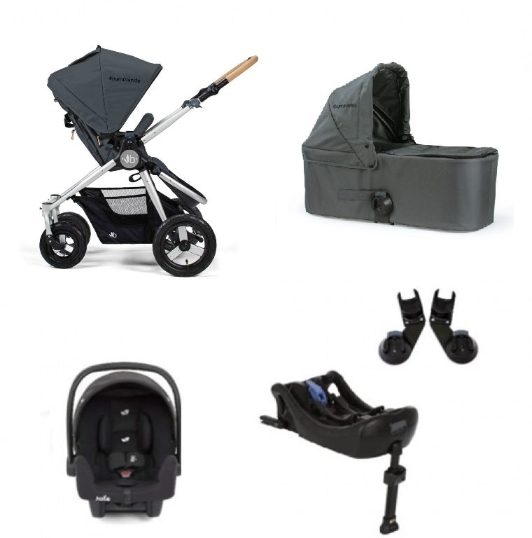 Stroller Pram Bumbleride Era i-Size Isofix Travel System – Dawn Grey, Silver/Black