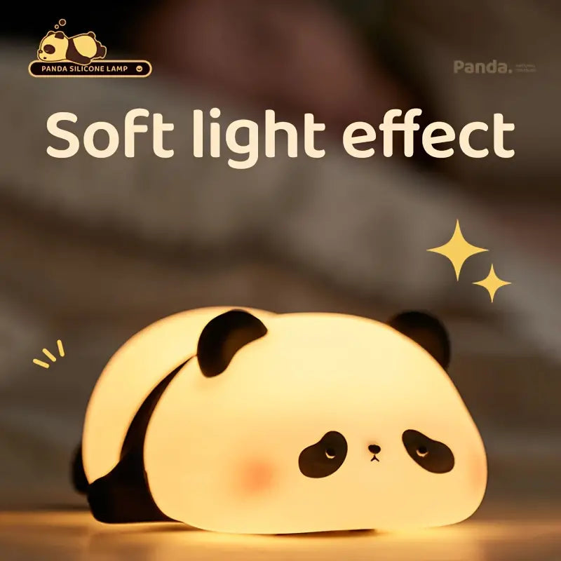 Night Light Adorable Panda Led With Touch Control-Dimmable, Usb Rechargeable Desk Lamp