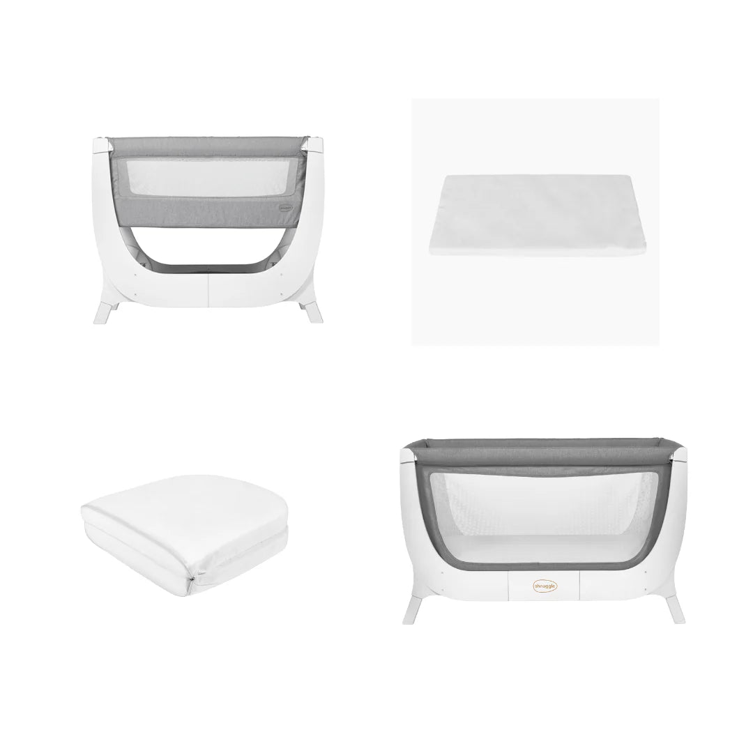 Contemporary Crib & Cot Sleep Solution (Dove or Stone Grey)