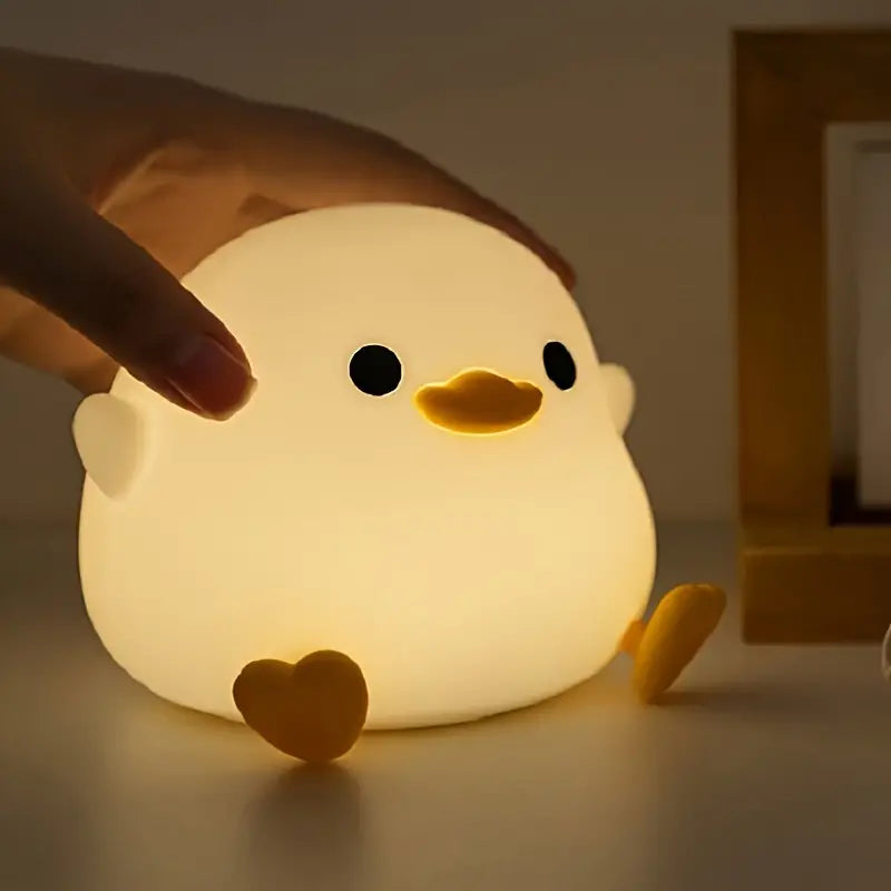 Beautiful Soothing Silicone Night Light, Duckling Light For Bedroom Sleeping Night Light Cartoon, Atmospheric Eye Protection Dormitory Bedroom Night Light