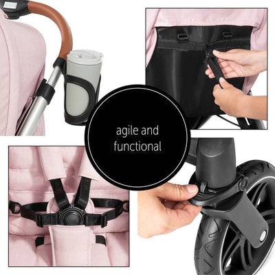 Stylish Uptown Hauck Pushchair - Melange Rose