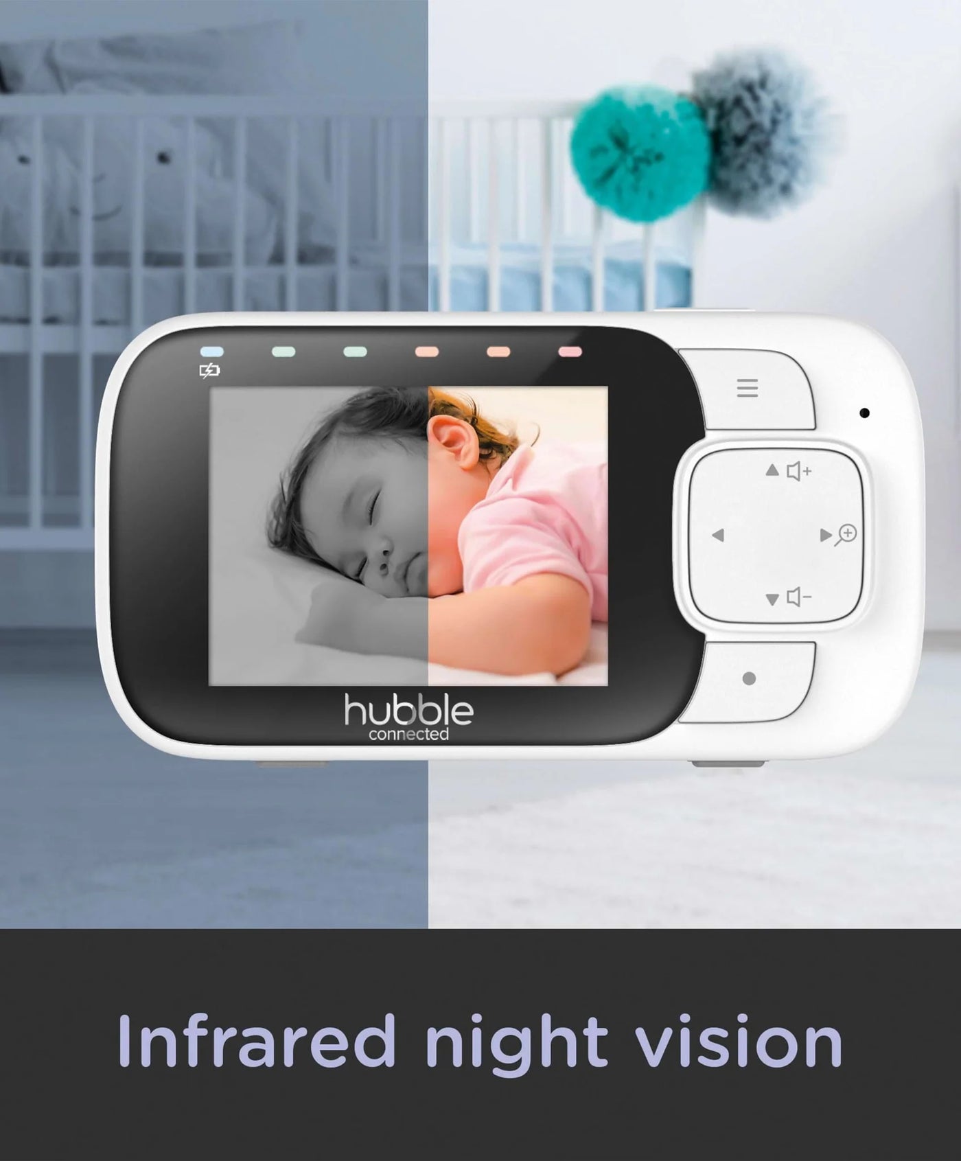 Hubble Nursery Pal Essentials Baby Monitor in White