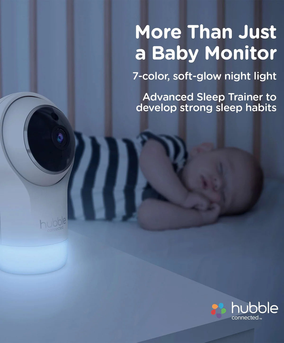 Hubble Nursery Pal Glow+ Baby Monitor in White