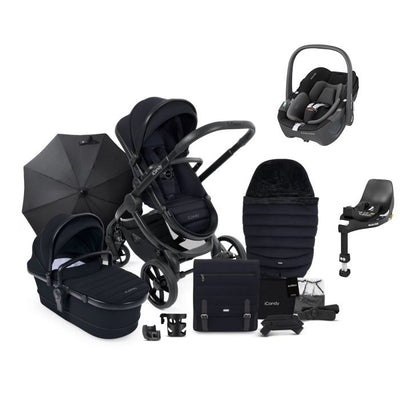 Premium iCandy Peach 7 Pushchair & Maxi Cosi Pebble 360 PRO Travel System Bundle | Black Edition