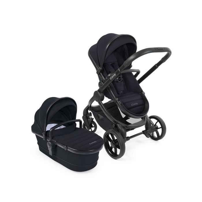 Premium iCandy Peach 7 Pushchair & Maxi Cosi Pebble 360 PRO Travel System Bundle | Black Edition