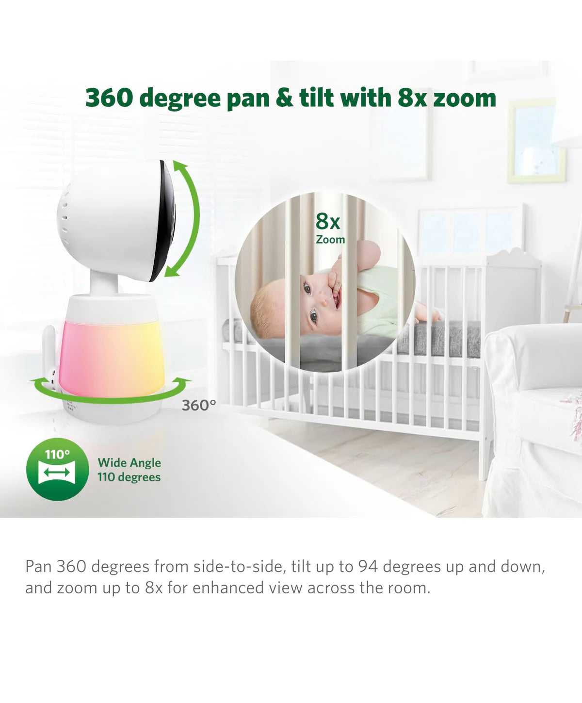 LeapFrog LF2936FHD 5.5 1080p Touch Screen Smart Baby Monitor