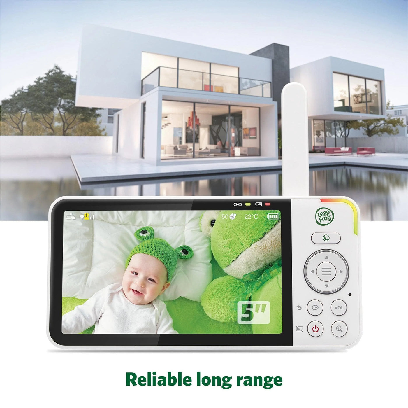 LeapFrog LF915HD 5" Video Baby Monitor with Colour Night Vision – White