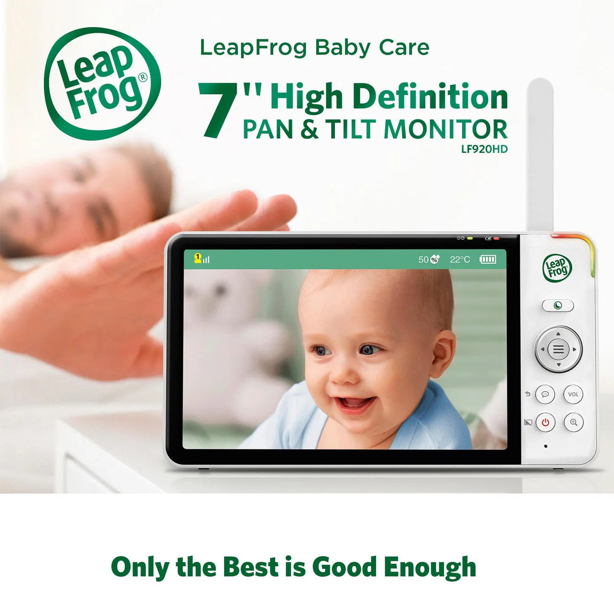 LeapFrog LF920HD 7' Video Baby Monitor with Colour Night Vision – White