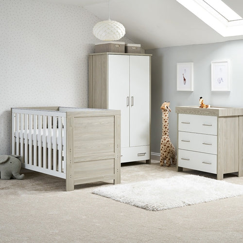 Nursery 3 Piece Baby Set Room Nika Obaby available in Grey White