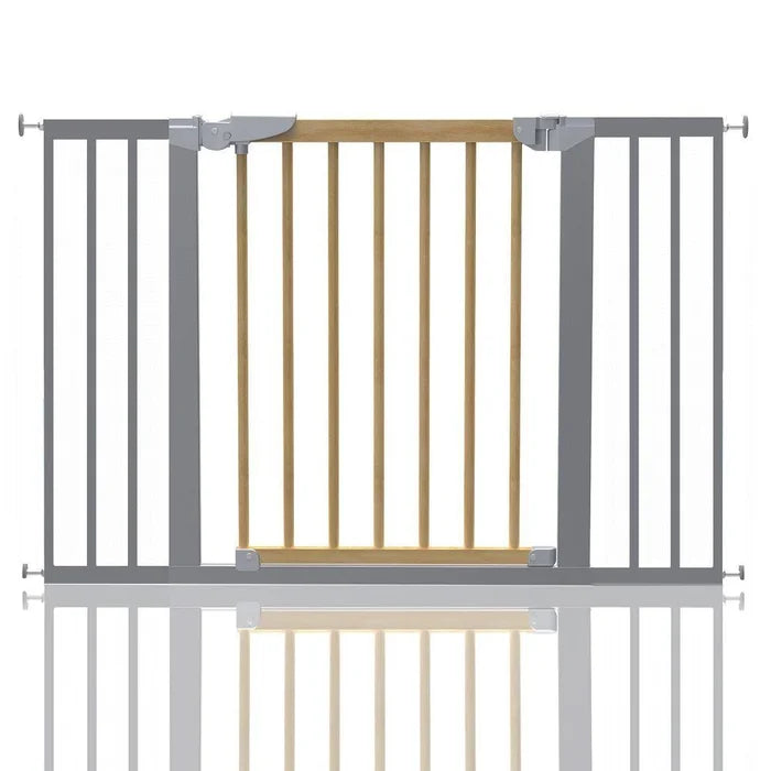 Symple Stuff Beechwood and Metal Safety Baby Gate