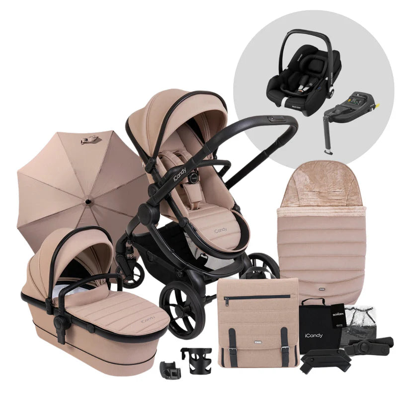 New iCandy Peach 7 Pushchair & Maxi Cosi Cabriofix i-Size Bundle - 6 colors Available